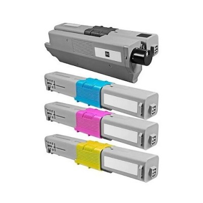 Toner C310 Rigenerato per Oki C310 C530 MC351 MC561 Nero Pagine 3.500 Colore Pagine 2.000