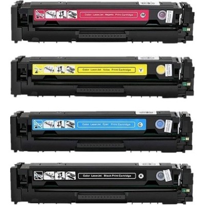 Toner CF530A CF531 CF532 CF533 Compatibile per HP Color Laserjet Pro M154A M180N 205A Nero Pagine 1.100 Colore Pagine 900