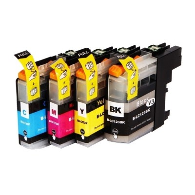 Brother LC123 Cartuccia Compatibile per Brother DCP-J4110W LC-123 Nero ML 20 Colore ML 10