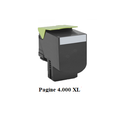 Toner 802H Nero Compatibile per Lexmark CX410 CX510 80C2HK0 Pagine 4.000