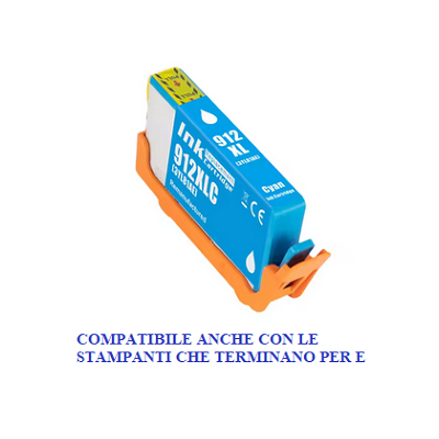 Cartuccia 912XL C Compatibile per HP Officejet 8012 8024 3YL81AE Ciano ML9